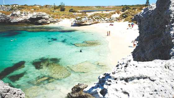 A snorkeller's paradise at Little Salmon Bay, Rottnest.